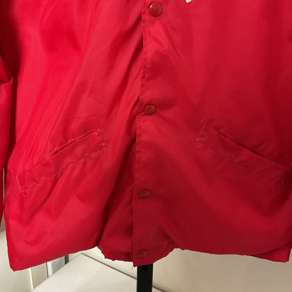 Vintage Arizona Cardinals NFL Snap Up Red Long Sleeve Windbreaker Large - Picture 6 of 9
